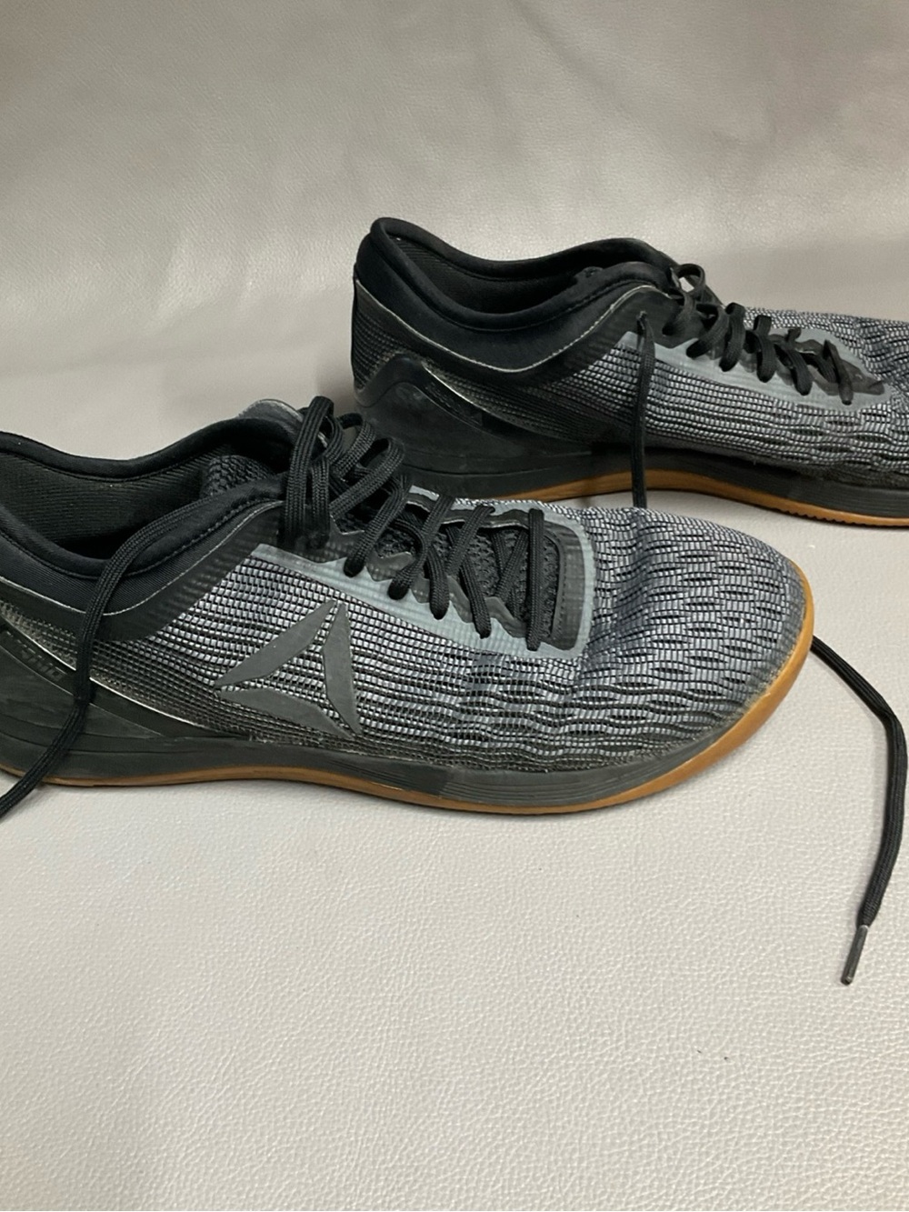 Reebok Men's Black & Gray Low-Profile Training Sneakers with Gum Sole